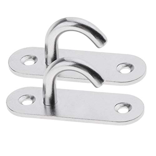 LOVIVER 4 peças M8 gancho de parede resistente aço inoxidável placa ocular acessório de barco náutic
