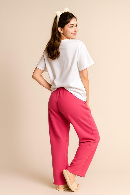 Image of My Swag Womens Cotton Nightwear Set | Dreamy Nights Printed T-Shirt with Relaxed Fit Pajama | Perfect for Sleep & Home