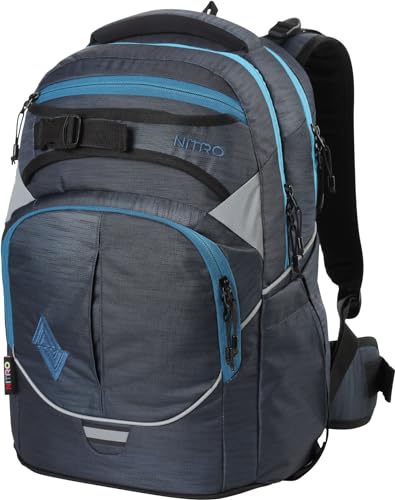 Sac à dos d'écolier 30L Nitro Superhero Haze avec plaque de fond