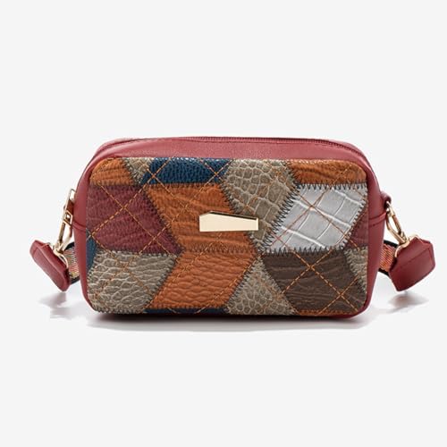 Vintage Color Block Single Shoulder Bag,Fashionable and Simple Small Square Bag,Lightweight Simple Suitable for Daily Travel