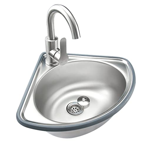 Lavabo triangulaire mural en inox pour optimiser les petits espaces étroits