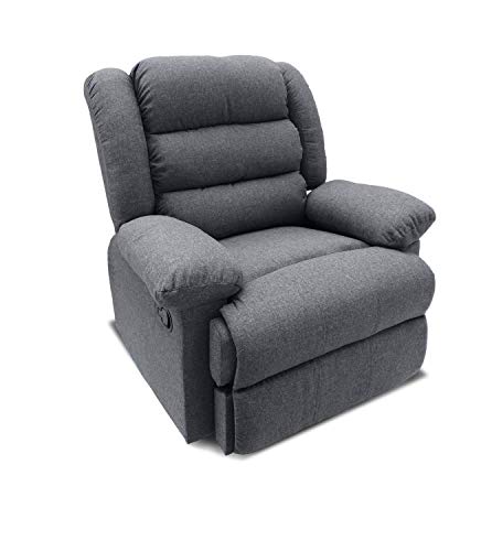 INTENSE DECO Fauteuil Relax Norton Tissu Gris