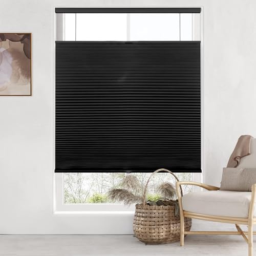 LazBlinds Top Down Bottom Up (TDBU) Cordless Cellular Shades, Blackout Light Blocking Honeycomb...