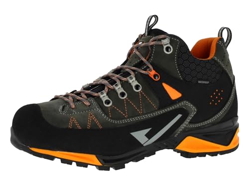 Garsport Sicherheitsschuhe Mountain Tech Mid W7 S7S wasserdichte und leichte Herren Arbeitsschuhe mit griffiger Laufsohle und Membrane Antracite/Orancio EU 41