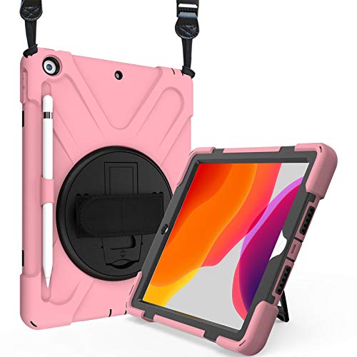 ProCase iPad 10.2 Case 2020 iPad 8th Generation Case / 2019 iPad 7th Generation Case, Rugged Heavy Duty Shockproof Rotatable Kickstand Protective Cover for 10.2