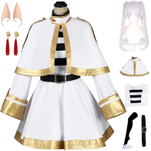 Cosplay Frieren complet avec perruque costume elfe femme