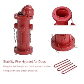 Phaxth 16.5" H Metal Fire Hydrant for Dogs to Pee On, Vintage Dog Fire Hydrant Pee Post for Outdoor Decor