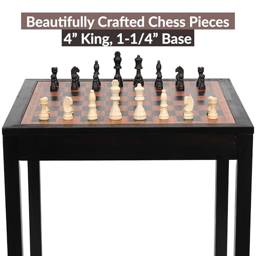 Mesa de ajedrez de madera Sterling Games 3 en 1 miniatura 3