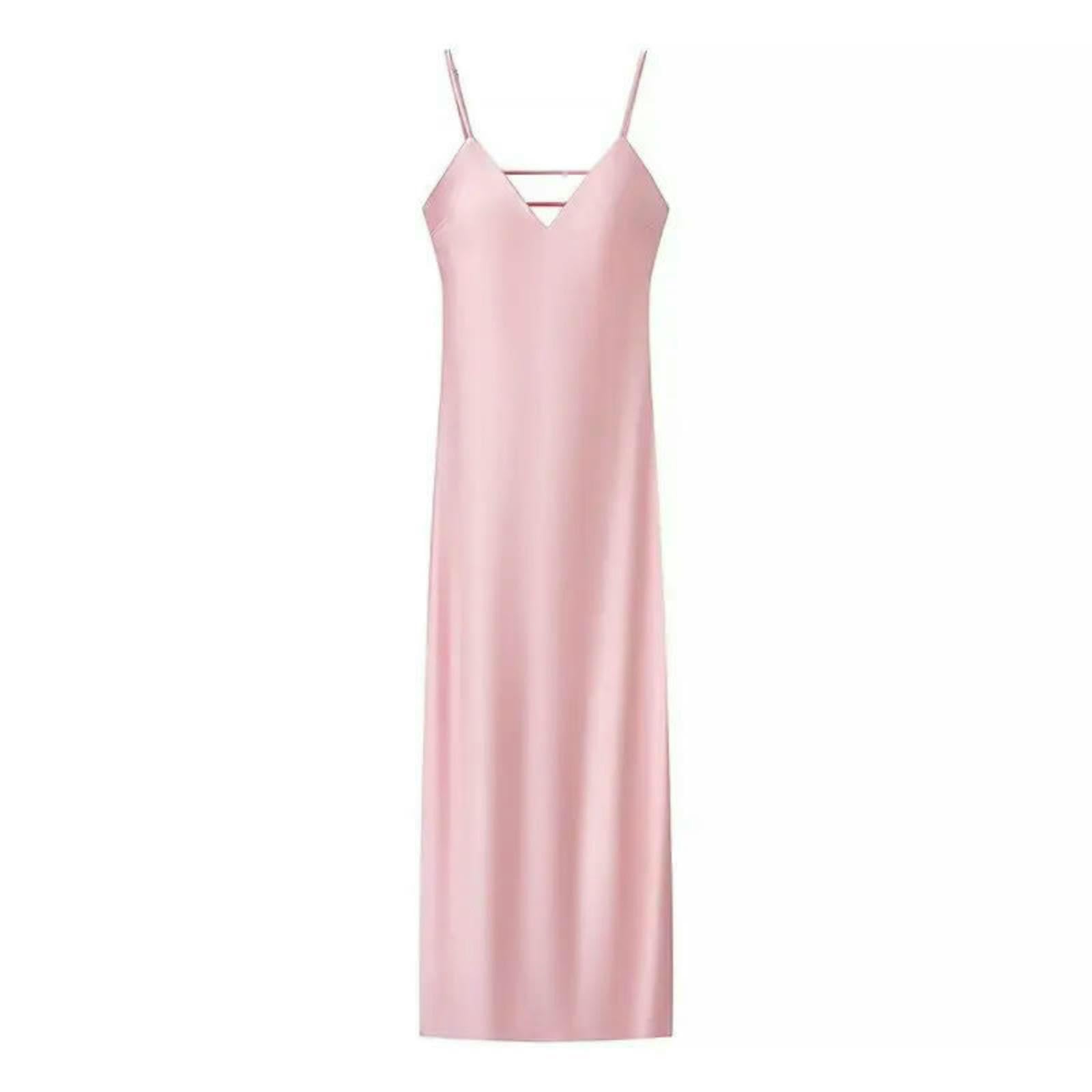 Vestito Elegante Abito da Festa Estiva Femminile - A Scollo V, Abbigliamento Spiaggia di Sciolto-Brown-XS
