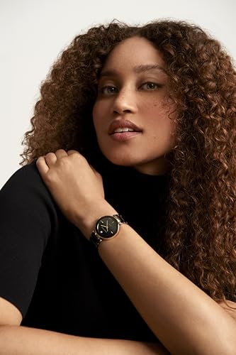 Elegant Anne Klein Women's Black Ceramic Bracelet Watch with Diamond Accent for Timeless Style - Image 4