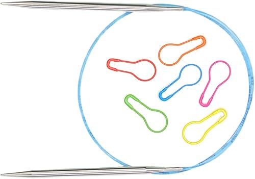 addi Skacel - Agujas de tejer Rocket de 32 pulgadas con marcadores de puntada de la marca All Things Knitting (US 10.50.256 in)