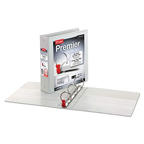 Cardinal 11120 Premier Easy Open Clearvue Locking Round Ring Binder, 2-Inch Cap, 11 X 8 1/2, White #TOP1