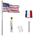 N\A Telescoping Flag Pole Kit, Heavy Duty Aluminum
