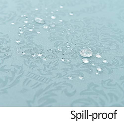 Maxmill Square Table Cloth Damask Pattern Spillproof Wrinkle Resistant Heavy Weight Soft Tablecloth For Kitchen Dinning Tabletop Outdoor Picnic Square 52 X 52 Inch Blue Haze #TOP4