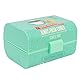 com-four® Brotdose mit Deckel im Vintage Stil - Lunchbox mit 3 Fächern - Frühstücksbox mit Trennwänden - Kunststoffdose - Aufbewahrungsbehälter für unterwegs 17 x 13 x 10 cm (1x Big-Box - Kaffee)