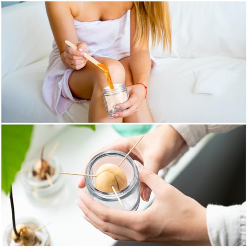 Image of Norme 24 Pcs 4 oz Glass Jars with Lids Cosmetic Jars, Silver, Clear