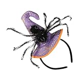 [Kfwfuaee] 魔女帽子ハロウィーンヘッドウェアヘッドバンド写真小道具パーティーコスプレ衣装ダンスパーティーコブブヘッドバンドハロウィン