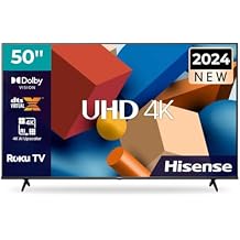 Hisense 50-Inch R6E5 Television 2024 SmartTV 4K HDR10 Works with AirPlay, Smart Home, Alexa, Google Home
