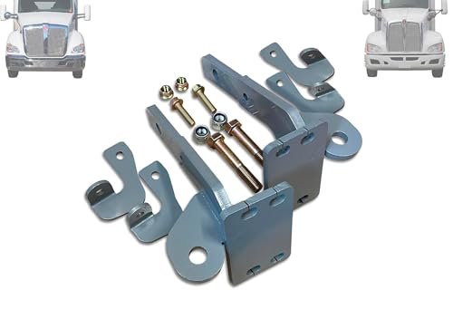 Bumper Deer Moose Brush Guard Brackets Mounting Hardware Set compatible with EX-Guard Compatible with Kenworth T680 T660 2013-2021 Semi Trucks