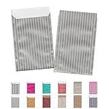 400 Stück Geschenkflachbeutel aus Kraftpapier 60 g/m², mit Klappe; Zweinahtklebung, ohne Boden- und Seitenfalte.