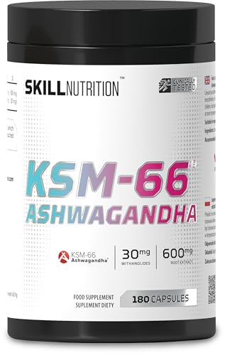 Ashwagandha KSM-66 SKILL Nutrition extrait standardisé de haute qualité végétalienne
