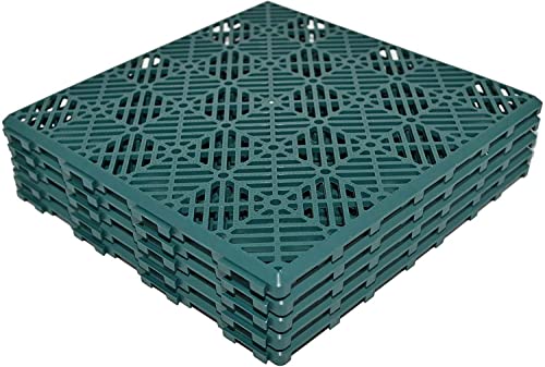 Ram 5 x Garden Interlocking Patio Garden Decking Waterproof Vegetable Garden Decking Path Green...