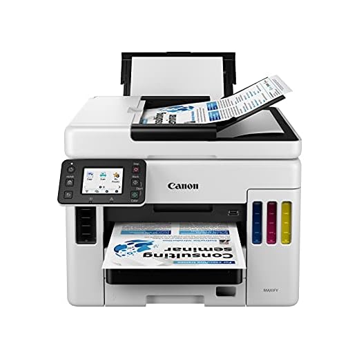 Canon MAXIFY GX7020, Wireless MegaTank All-in-One Supertank Printer, [Print, Copy, Scan, Fax ], White
