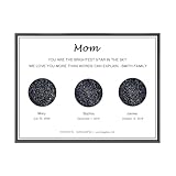 CarryBright Custom Star Map Print, Personalized Night Sky Printable Wall Art, Family Customized Gift Star Map Poster for Mom or Dad