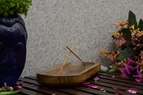 Simply Essential Wooden Incense Stick Holder-Incense Burner- Insense Holder- Ash Catcher 11x4 inch