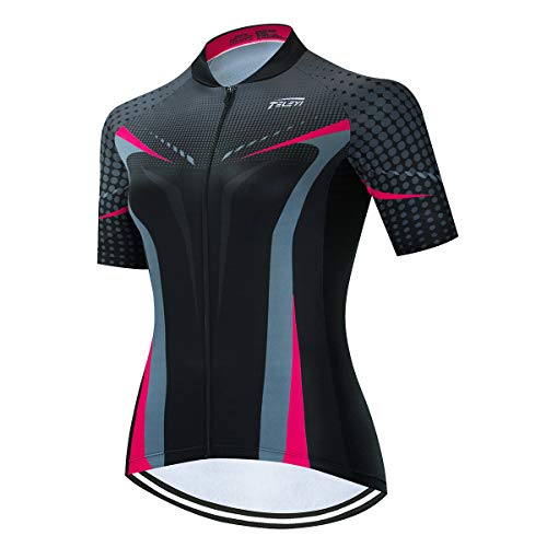 TELEYI Mujeres Camisetas De Ciclismo De Manga Corta Camisas De Carreras Pantalones Cortos De Bicicletas Top Bicicleta Niña Ropa Deportiva Transpirable De Secado Rápido Cover