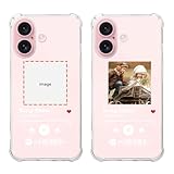 Custom Case for iPhone 16 Spotify Code Photo Customized Personalized Customizable Music Player Song Plaque Image Text Picture Name Design Shockproof Reinforced Corner Airbag Clear Soft Cover Shell