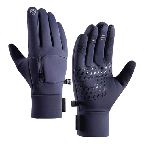 cfpqv Guantes de invierno para montar al aire libre, cálidos, para pantalla táctil, SMS, guantes antideslizantes, resistentes al viento, cálidos, guantes de trabajo deportivos para clima frío (sin
