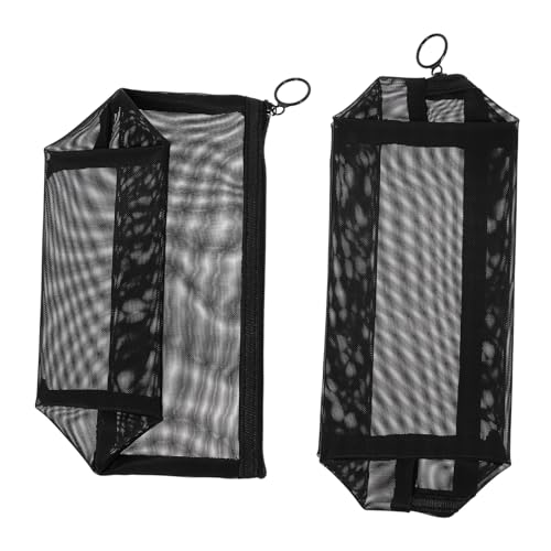 FONDOTIN 2 Piezas Bolsa de Aseo Transparente para Hombres Organizador Multiusos de Malla Resistente Gran Capacidad para Cosméticos y Accesorios de Viaje Diseño Práctico y Duradero