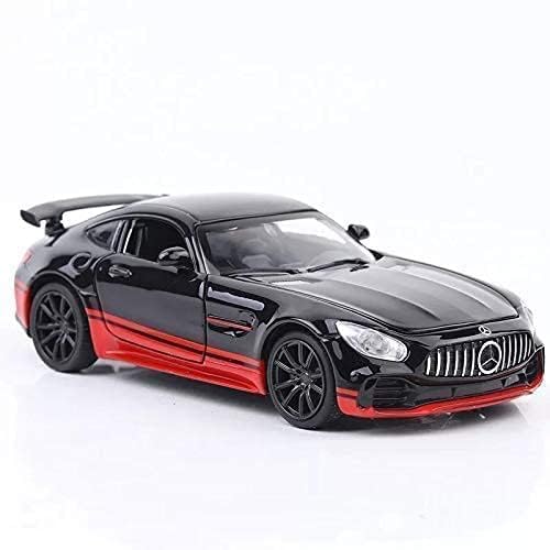 Image of Invite Enterprise Exclusive Alloy Metal Pull Back Die-Cast Car 1:32 Merecdes Amg Gtr Diecast Metal Pullback Toy Car With Openable Doors, Light Music Boys Gifts Toys For Kids(1:32 Amg Gtr - Black /Red)