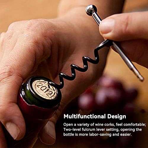 Corkscrew Wine Opener, Stainless Steel Corkscrew Portable Home Bar Accessory