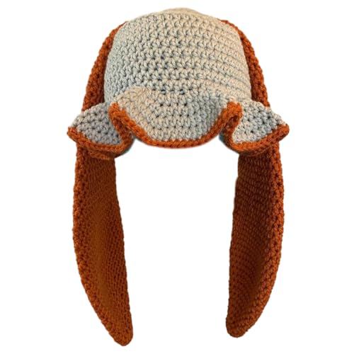 Écharpe de dessin animé et bonnet tricoté à grandes oreilles pour Halloween