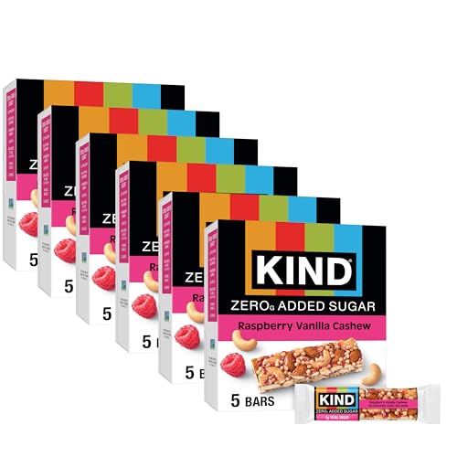 KIND ZEROg Added Sugar Bars, Raspberry Vanilla Cashew, Gluten Free, 30ct - image 1