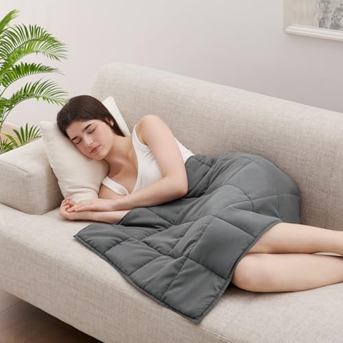 L'AGRATY Weighted Lap Blanket 5lb: Small Weighted Blanket for Adu...