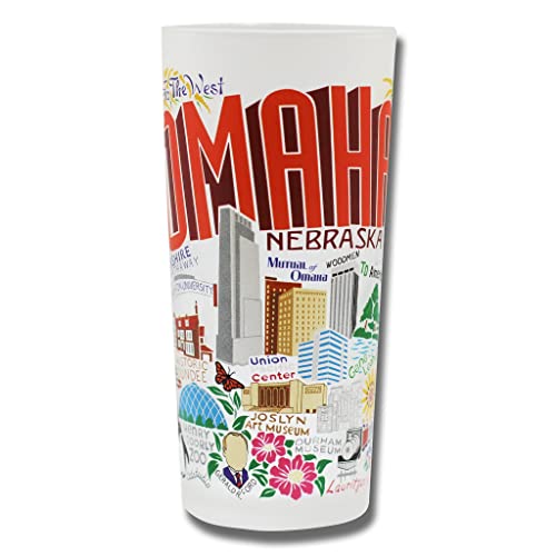 Catstudio Omaha Frosted Drinking Glass 15oz Dishwasher Safe