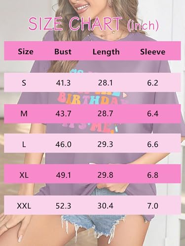 Image of Birthday Shirts for Women Oversized It's My Birthday Girl Graphic Shirt | Funny Birthday Party, Short Sleeve Outfits