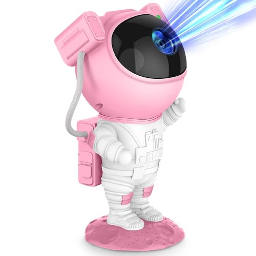 Moofahom Astronaut Star Projector Galaxy Night Light with Timer and Remote Starry Nebula LED Lamp, Gift for Kids and Adults for Bedroom, Christmas, Birthday, Valentine's Day etc. (Pink-White) Moofahom Astronaut Star Projector Galaxy Night Light with Timer and Remote Starry Nebula LED Lamp, Gift for Kids and Adults for Bedroom, Christmas, Birthday, Valentine's Day etc. (Pink-White)
