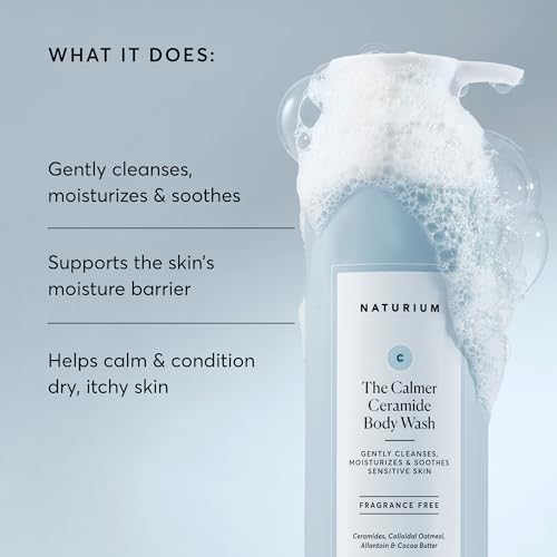 Image of Naturium The Calmer Ceramide Body Wash, Frangrance-Free, Cleansing & Moisturizing for Dry, Sensitive Skin, Dermatologist-Tested, Paraben & Cruelty-Free, 16.9 oz