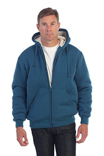 Image of Gioberti Men's Soft Heavyweight Sherpa Lined Fleece Hoodie Jacket
