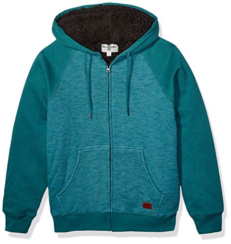 Billabong Men's Balance Sherpa Zip Hoodie, Emerald, S