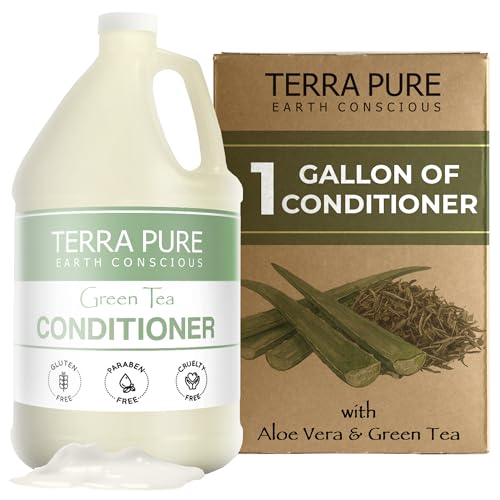 Terra Pure Green Tea Hotel Conditioner | 1 Gallon | for Hospitality & Vacation Rentals to Refill Dispensers | (Single Gallon)