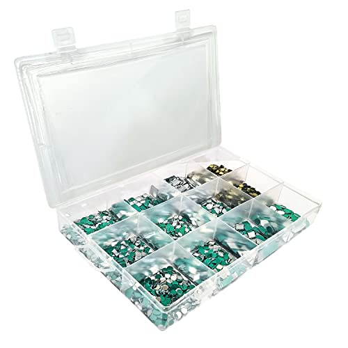 Image of Clickedin Glass Square Mirror for Craft Work, Lippan Art Materials Kit Wall Mount Mirrors, Decorative Small Pieces for DIY Crafts Works with Included Shape Separate Box (Pack of 2000 Mirrors),Clear
