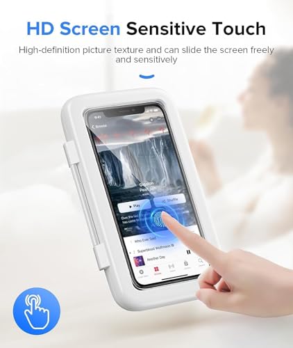 Image of Shower Holder Waterproof 360 Rotatable Bath Smartphone Holder Wall Mounted Mobile Holder | Mobile Stand | High Sensitivity Cover Mount Box (Shower Phone Holder)