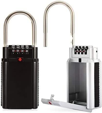 Candado de combinación, Candado con código de candado, Candado, Caja de almacenamiento de llaves Cerradura Candado con llave Aleación de zinc con contraseña de combinación de 4 dígitos Cerradura de pu