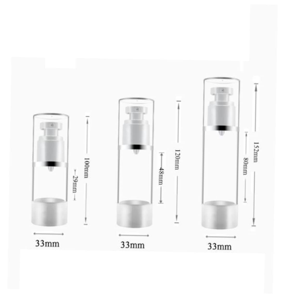 POPETPOP 10 Juegos De Botellas De Viaje De 30 Ml Con Sin Aire A Prueba De Fugas Con De Vacío Dispensadores De Cosméticos 4 Unidades X 10