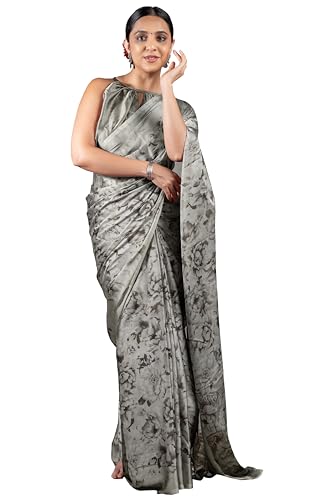 Image of MIRCHI FASHION Saree for Woman Chiffon Floral Printed | Lightweight All-Day Comfortable Women's Sari with Unstitched Blouse Piece (Available in 30 Colors)